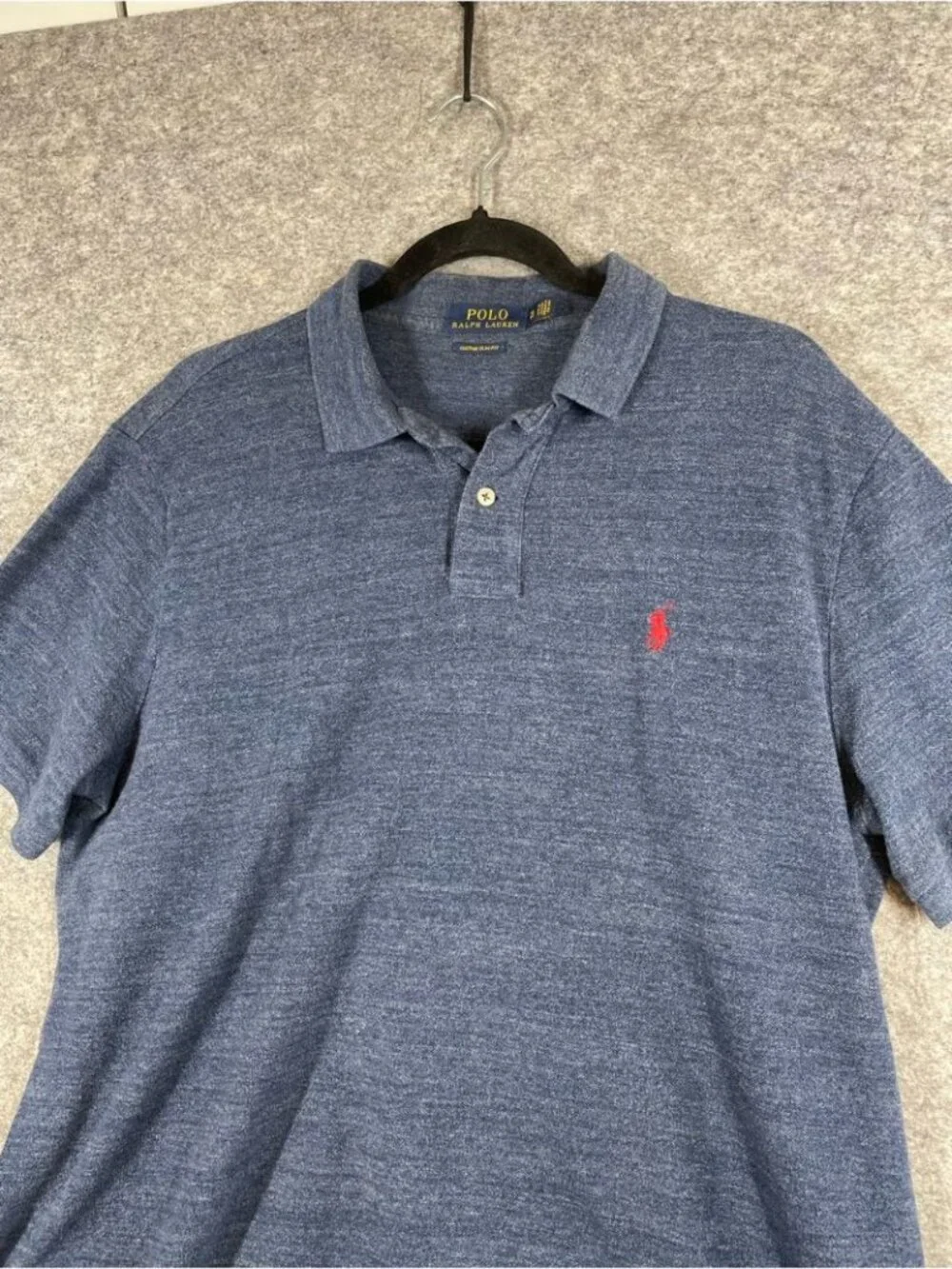 Polo Ralph Lauren Custom Slim Fit Polo Shirt Blue XL Classic Casual Golf